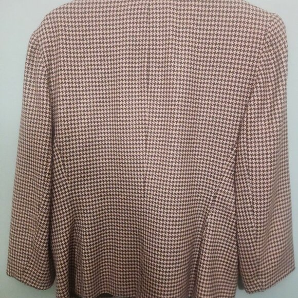 Jones New York Black and Tan Wool Blazer Size 14, Made in USA - Picture 6 of 6